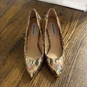 Steve Madden Multicolor Snakeskin Heels